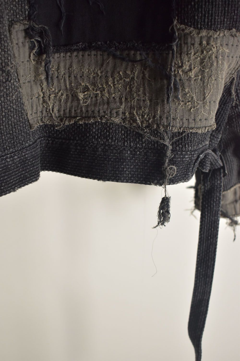 Crust Damage Repair Sashiko Jacquard Jacket "Black" / クラストダメージリペア刺子ジャガードジャケット"ブラック"