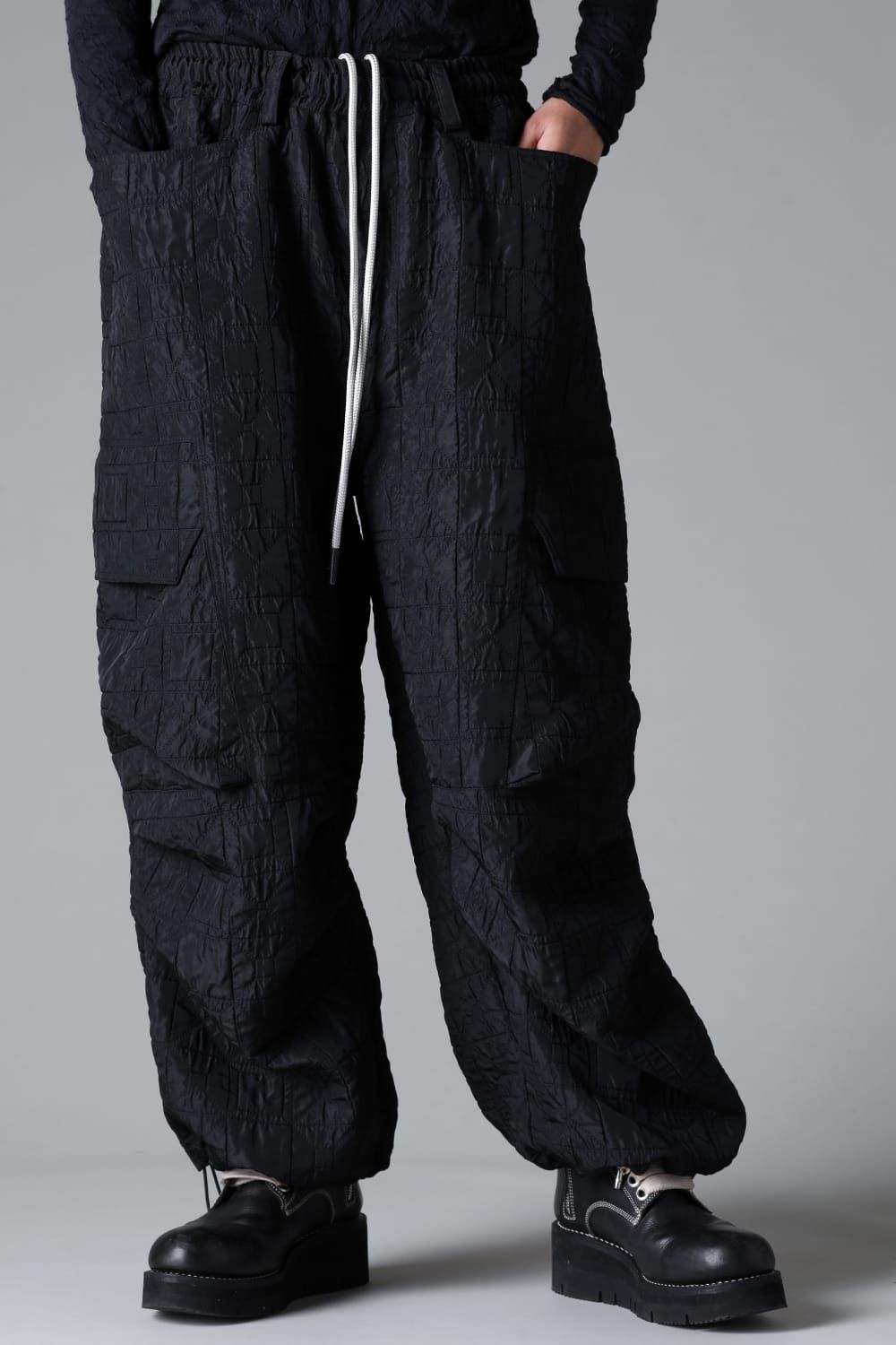 《2025AW先行予約》Geometry Cargo Wide Pants"Black" / ジオメトリーカーゴワイドパンツ"ブラック"