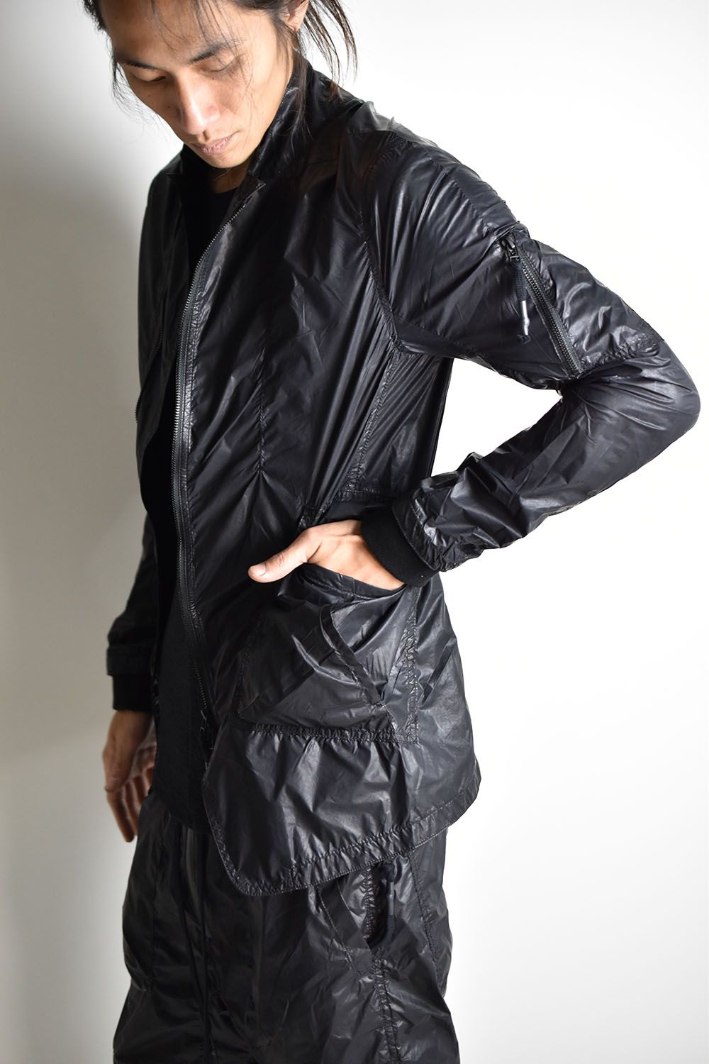 Carbon Coating Nylon Jacket"Black" /カーボンコーティングナイロンジャケット"ブラック"