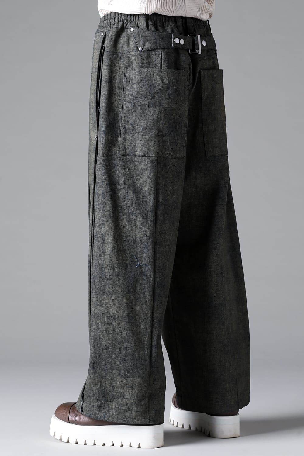 《2026SS先行予約》Blended Shades Denim  Pleats Tuck WideL Pants"D.verdigris/L.verdigris/Steel Blue"/ブレンデッドシェイドデニムプレートタックワイドパンツ"ダークベルディグリ/ライトベルディグリ/スティールブルー"