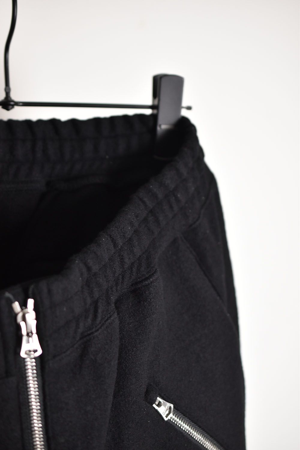 Wool Easy Pants"Black"/ウール縮絨イージーパンツ"ブラック"