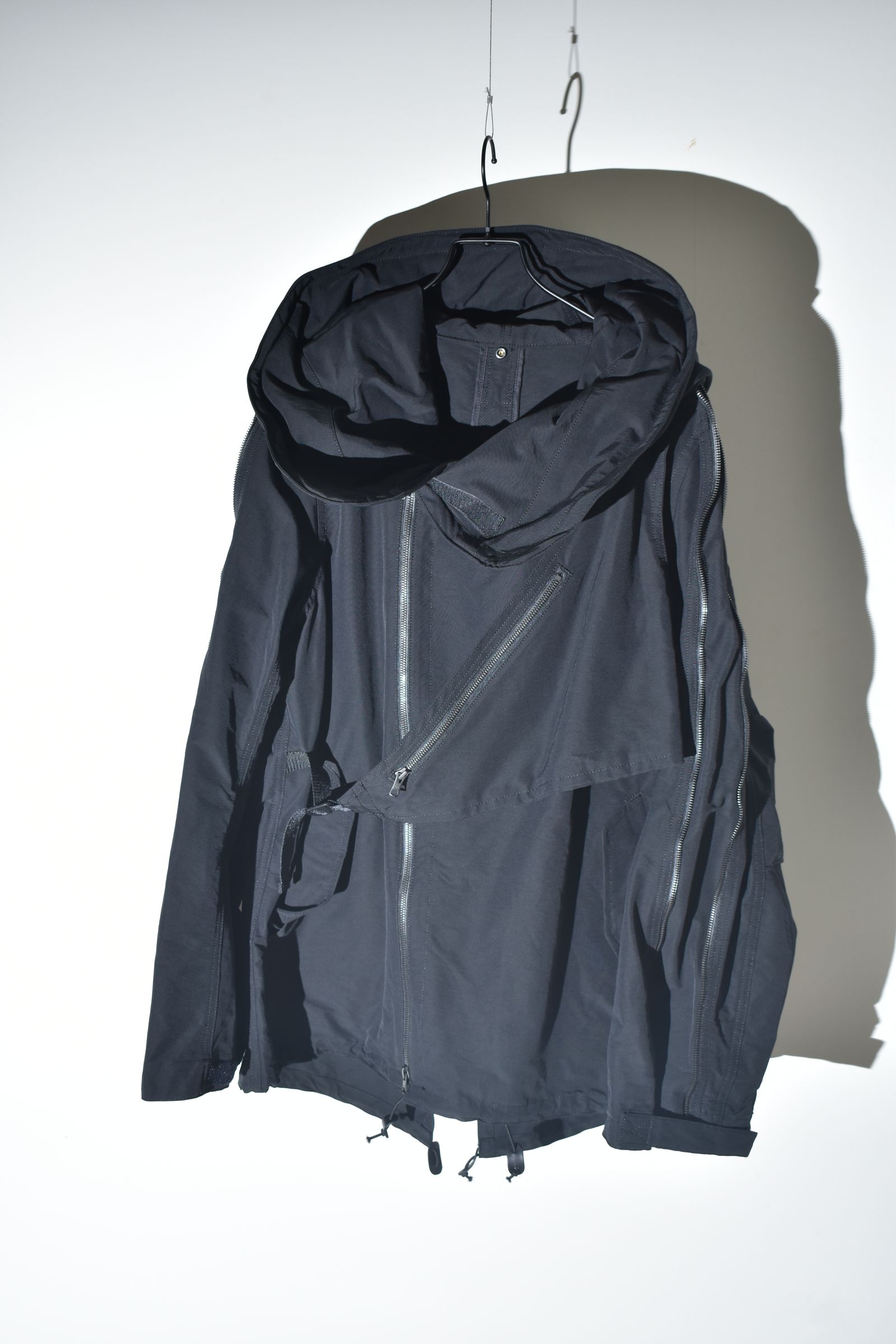 Multi Zip Short Mods Coat"Black" / マルチジップショートモッズコート"ブラック"