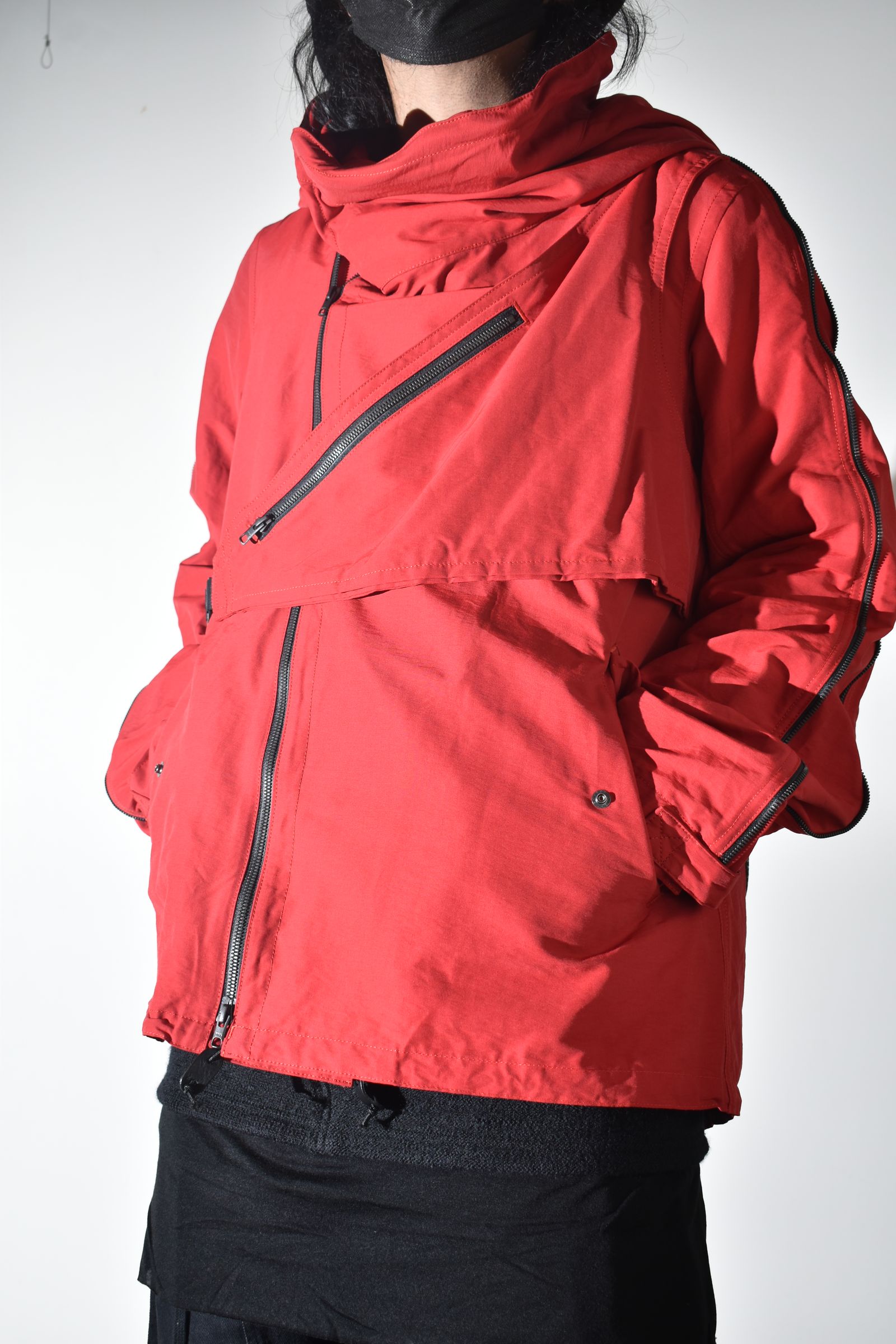 Multi Zip Short Mods Coat"Red" / マルチジップショートモッズコート"レッド"
