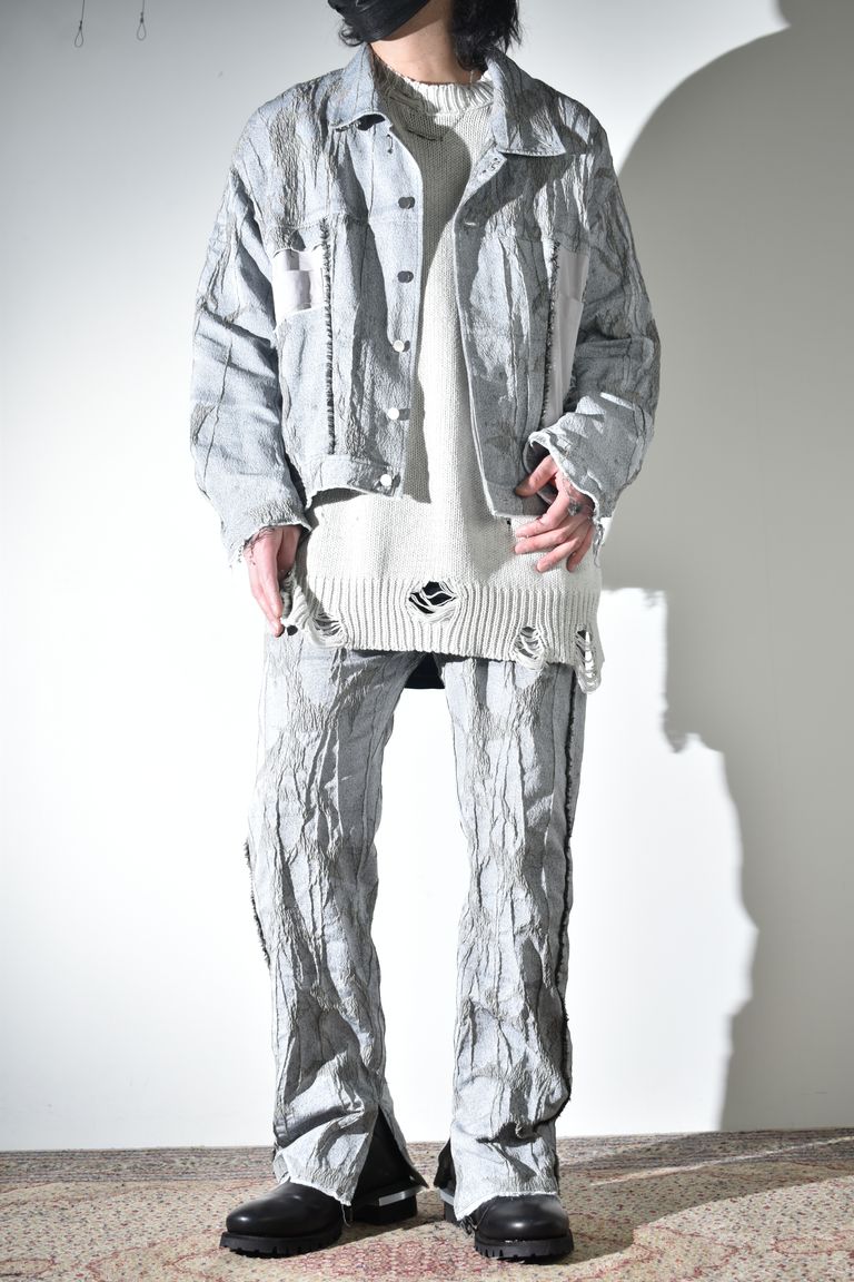 Licht Bestreben 2026SS クリーンな配色に退廃的にジャガードを施したセットアップ