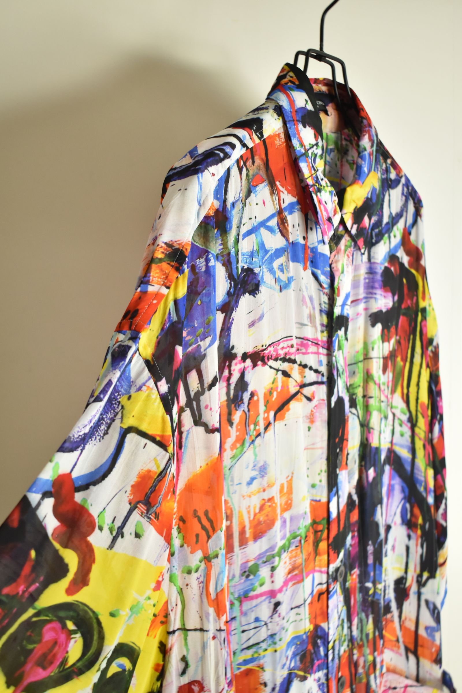 Rayon Chiffon Inkjet Print Short-Sleeved Big Shirt&Dress"Color Print" / レーヨンシフォンインクジェットプリント半袖ビッグシャツ / ワンピース"カラープリント"