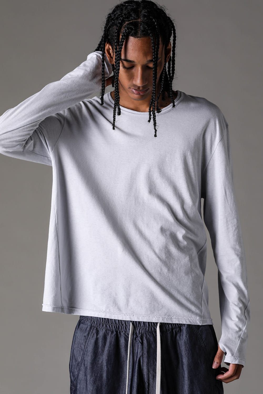 《2027SS先行予約》Switching Long Sleeve "Black / Ivory / Greige / Ice Blue / Pale Shell" / スウィッチングロングスリーブ"ブラック/アイボリー/グレージュ/アイスブルー/ペイルシェル"