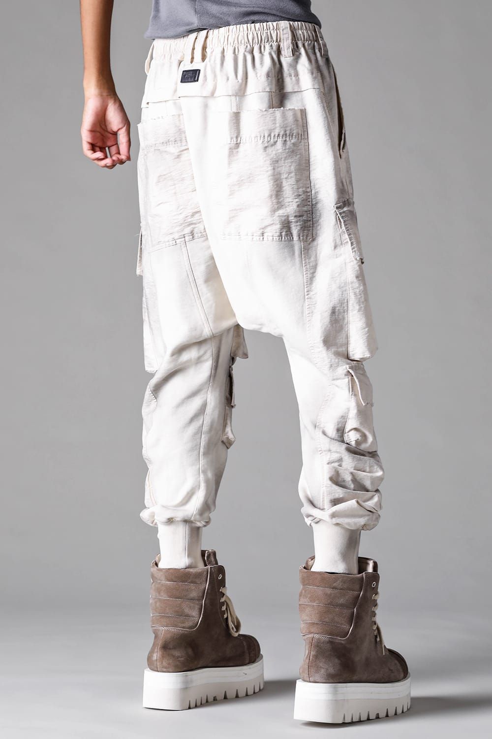 《2027SS先行予約》Vintage Cargo Sarrouel Easy Pants "Black × Brown / Grey × L.Grey / Ivory" / ヴィンテージカーゴサルエルイージー"パンツ"ブラック×ブラウン / グレー×ライトグレー / アイボリー"