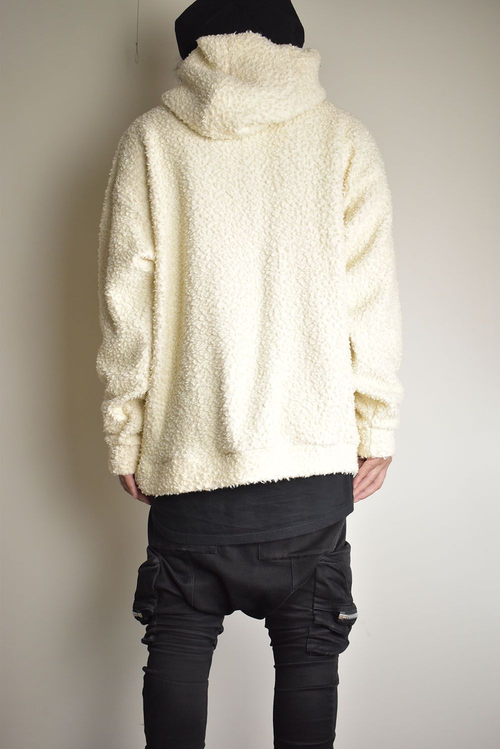 Wool Cotton Boa Hoodie Pullover"White" /  ウールコットンボアフーディプルオーバー"ホワイト"