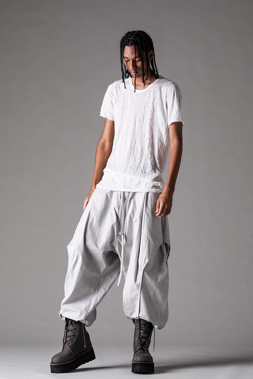《2027SS先行予約》Washed Guize Crew Neck Tee"Black / White /L.Grey /Grey" / ウォッシュドガーゼクルーネックTee"ブラック / ホワイト /ライトグレー /グレー"