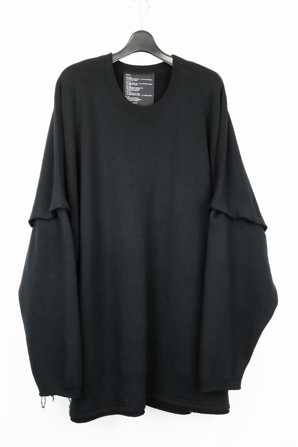 Sweat Oversize Pullover"Black" / スウェットオーバープルオーバー"ブラック"