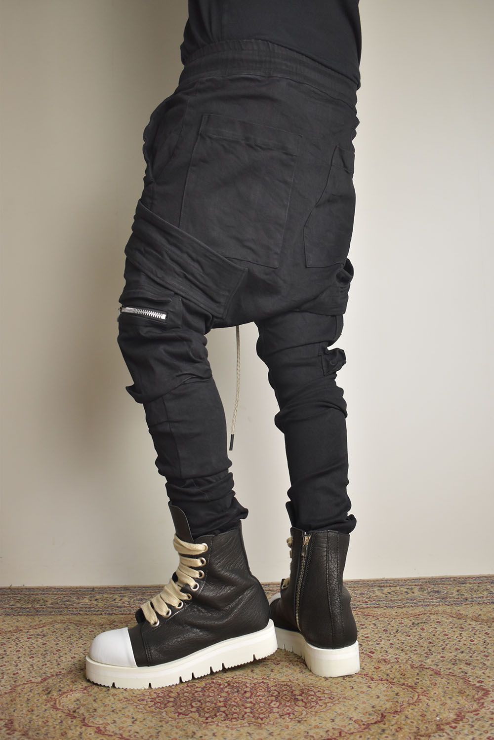 Denim  Cargo Sarouel Skinny"Black"/デニムカーゴサルエルスキニー"ブラック"