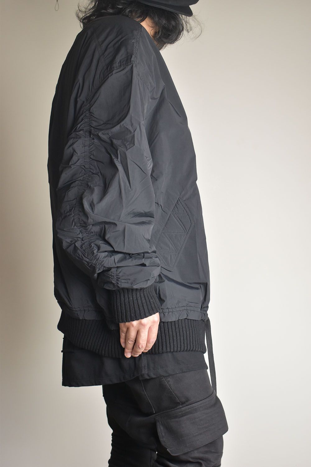 Over Sized Bomber Jacket"Black" / オーバーサイズボンバージャケット"ブラック"