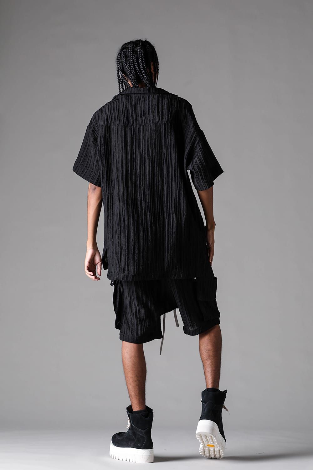 《2027SS先行予約》Ripple Sheer Shorts"Black" / リップルシアーショーツ"ブラック"