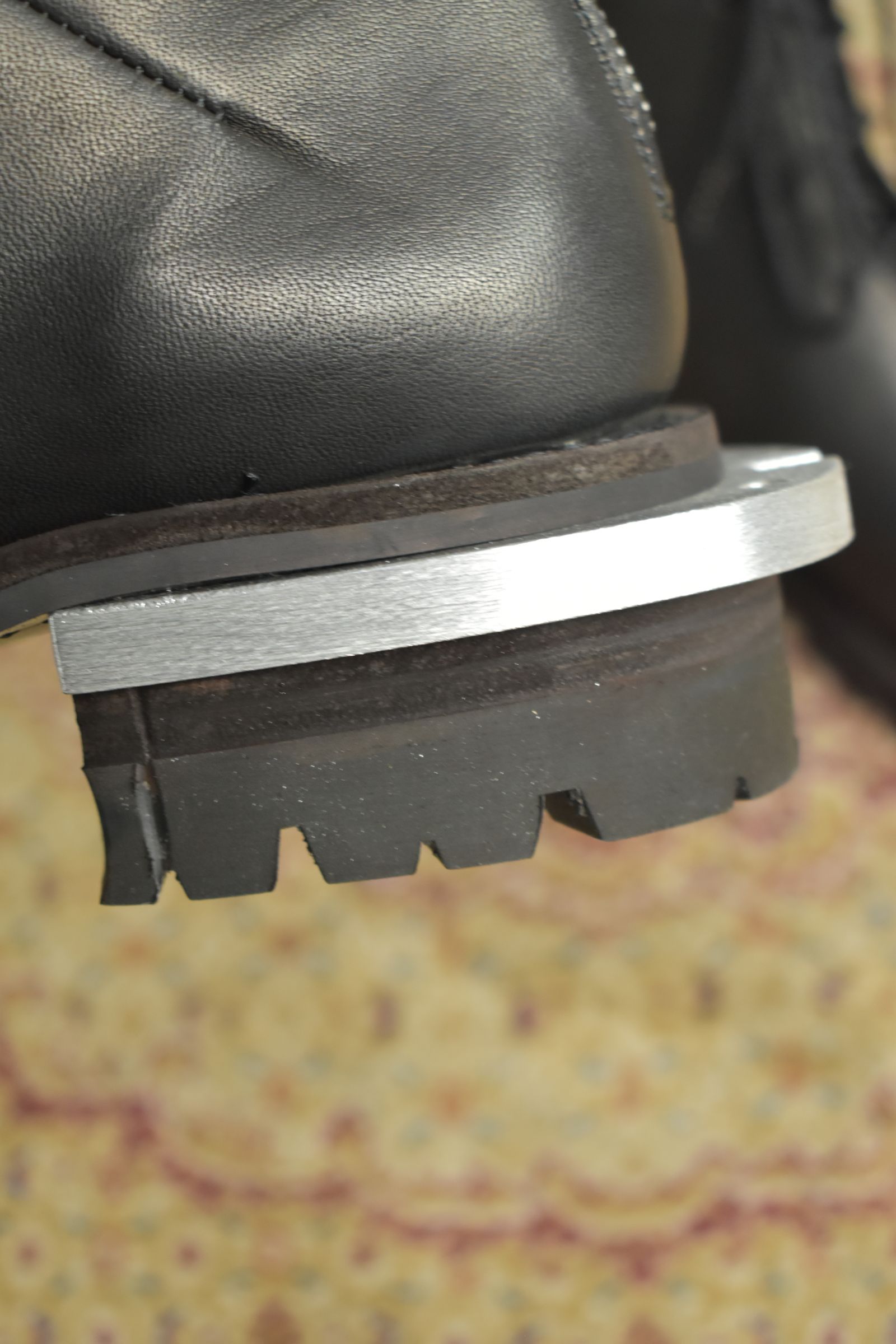 Metal Heel Balmoral Back Zip Boots"Teacore Black" / メタルヒールバルモラルバックジップブーツ"ティーコアブラック"