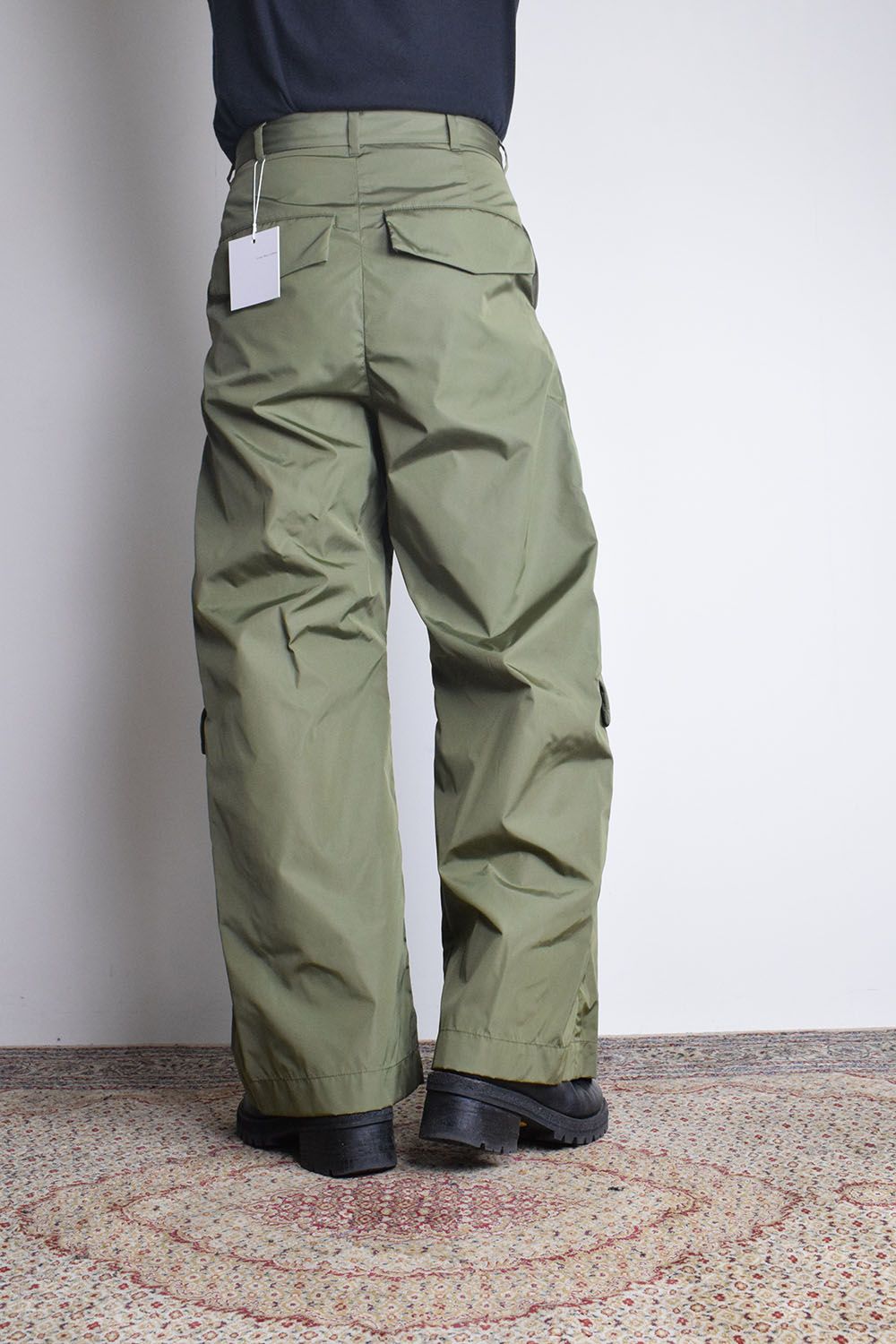 Shingle Flap Baggy Trousers "Military Green" / シンフラップバギートラウザー"ミリタリーグリーン"