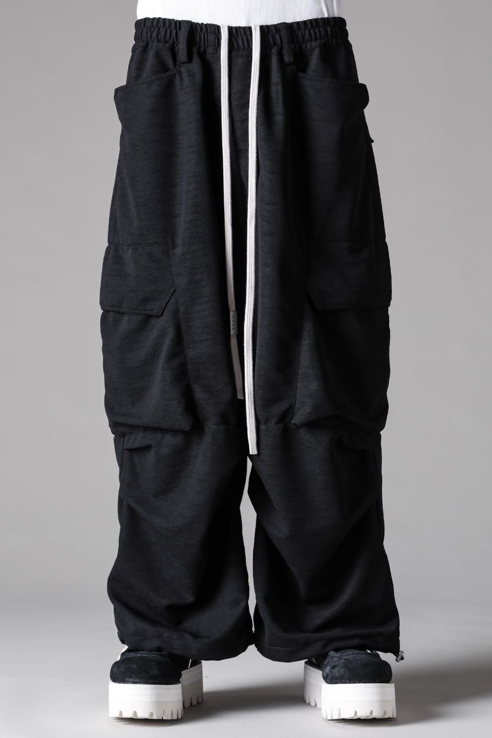 《2027SS先行予約》Cargo Wide Pants"Black / Khaki" / カーゴワイドパンツ"ブラック / カーキ"