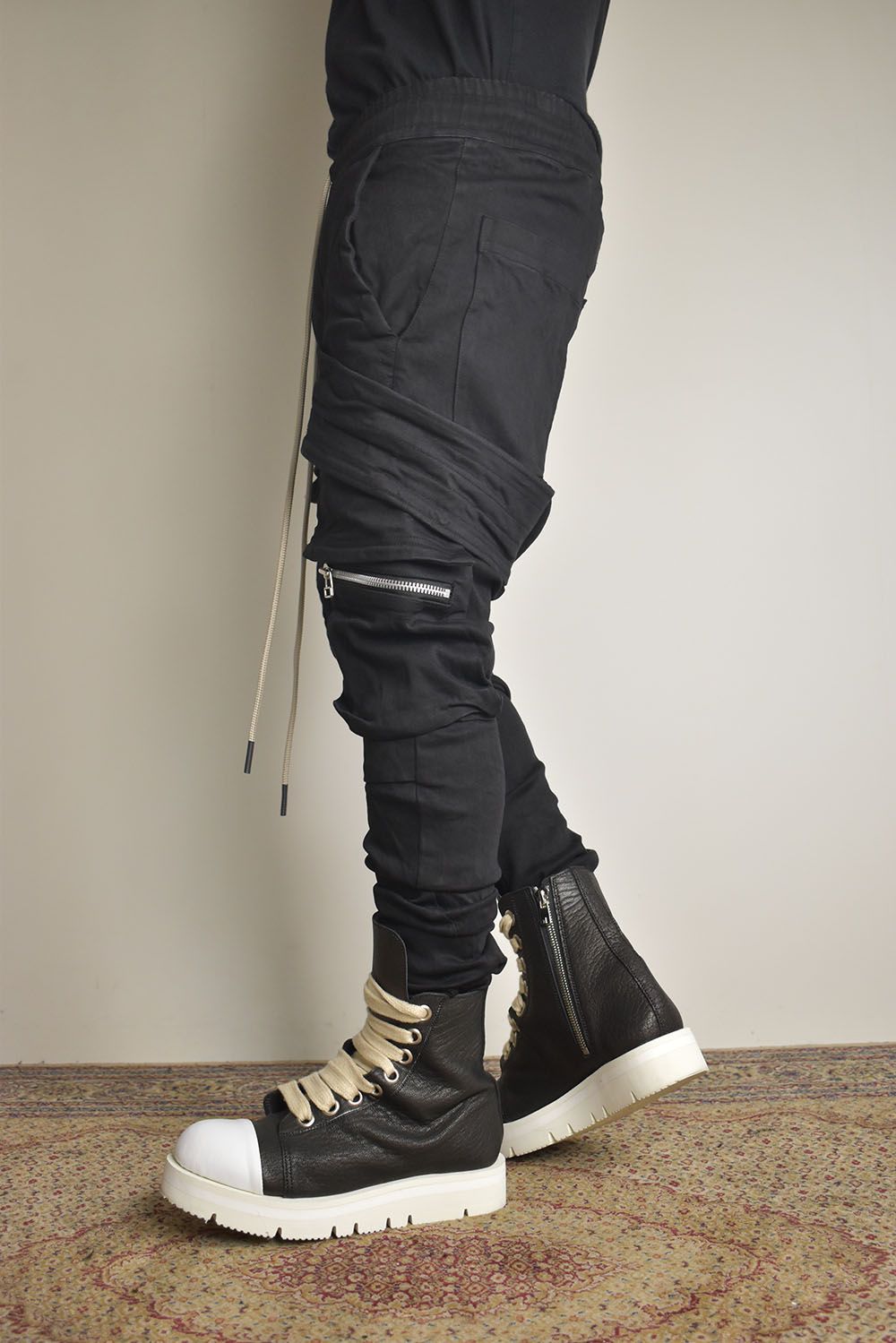 Denim  Cargo Sarouel Skinny"Black"/デニムカーゴサルエルスキニー"ブラック"