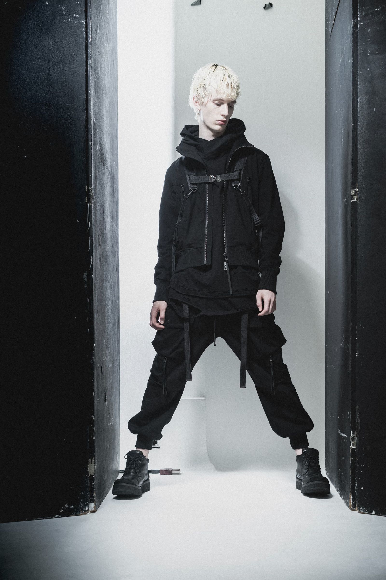 《2027SS先行予約分》Dry Jersey Harness Belt Blouson"Black" / ドライジャージハーネスベルトブルゾン"ブラック"