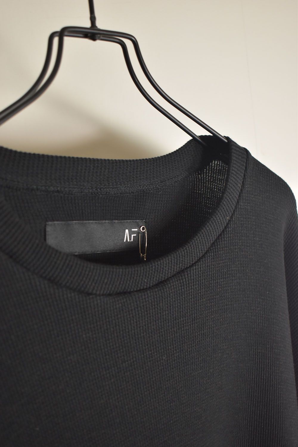 Layered Crew Neck Top"Black" / レイヤードクルーネックトップ"ブラック"