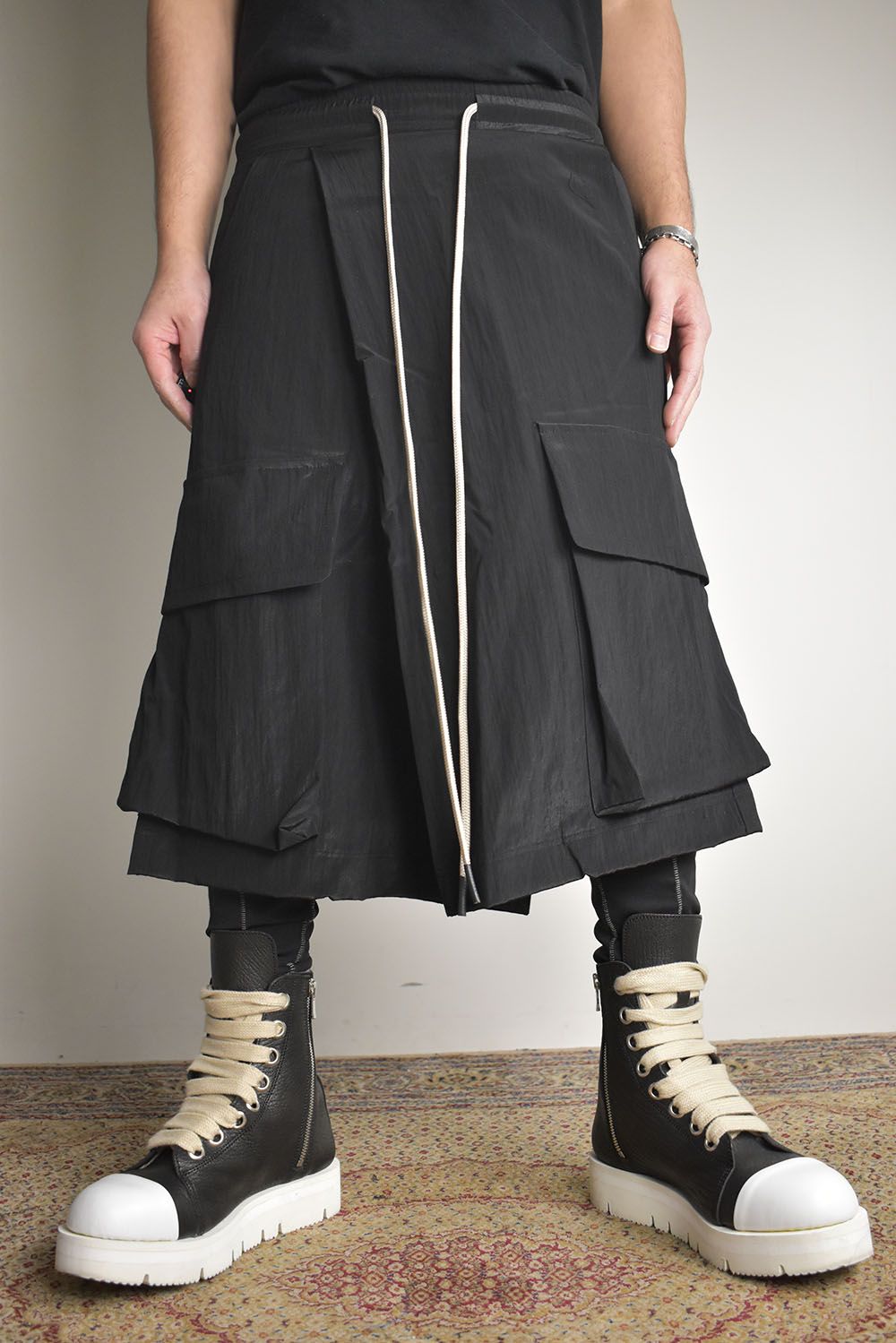 Skirt Shorts"Black / Cream" /スカートショーツ"ブラック/クリーム"