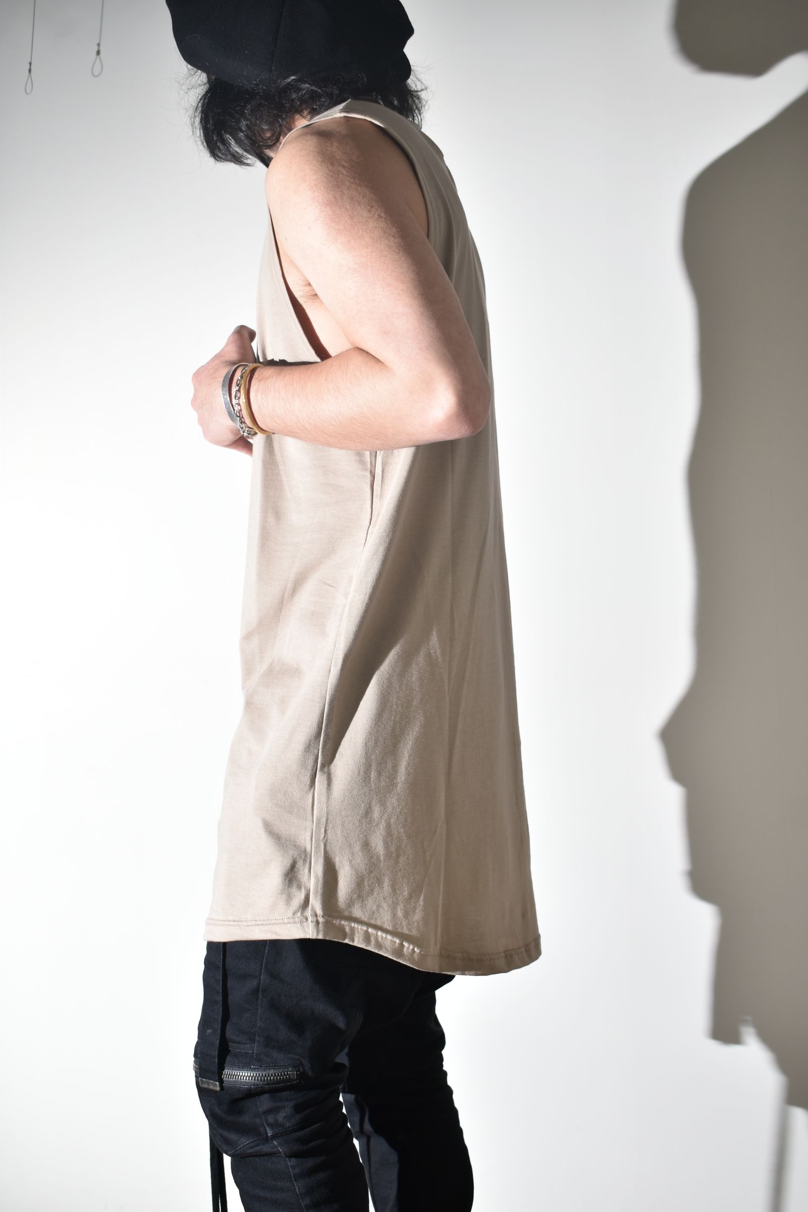 Long Tank Top"Beige" / ロングタンクトップ"ベージュ"