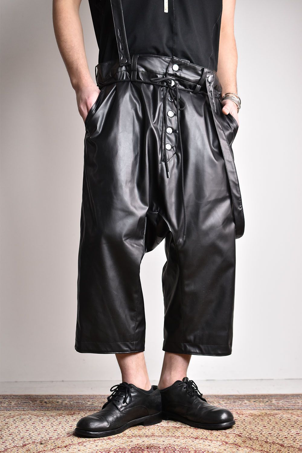 Royal Leather Passive Hang pants"Black"/ロイヤルレザーパッシヴハングパンツ"ブラック"
