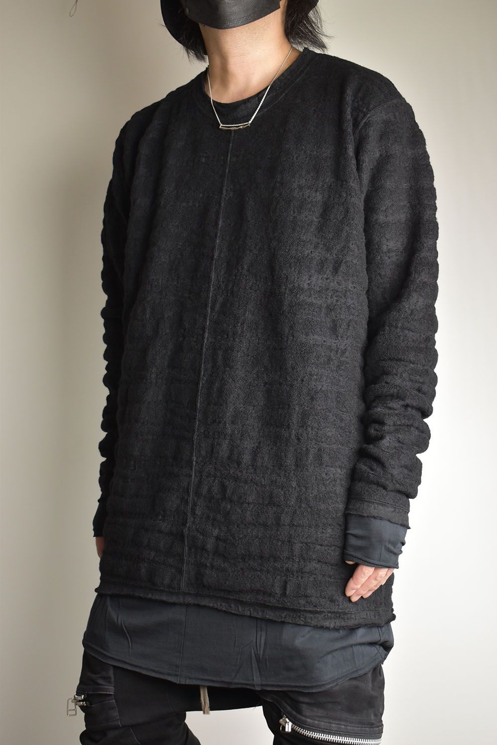 OVERSIZED LAYERED LONG SLEEVE T SHIRT"Black"/オーバーサイズドレイヤードロングスリーブTee"ブラック"