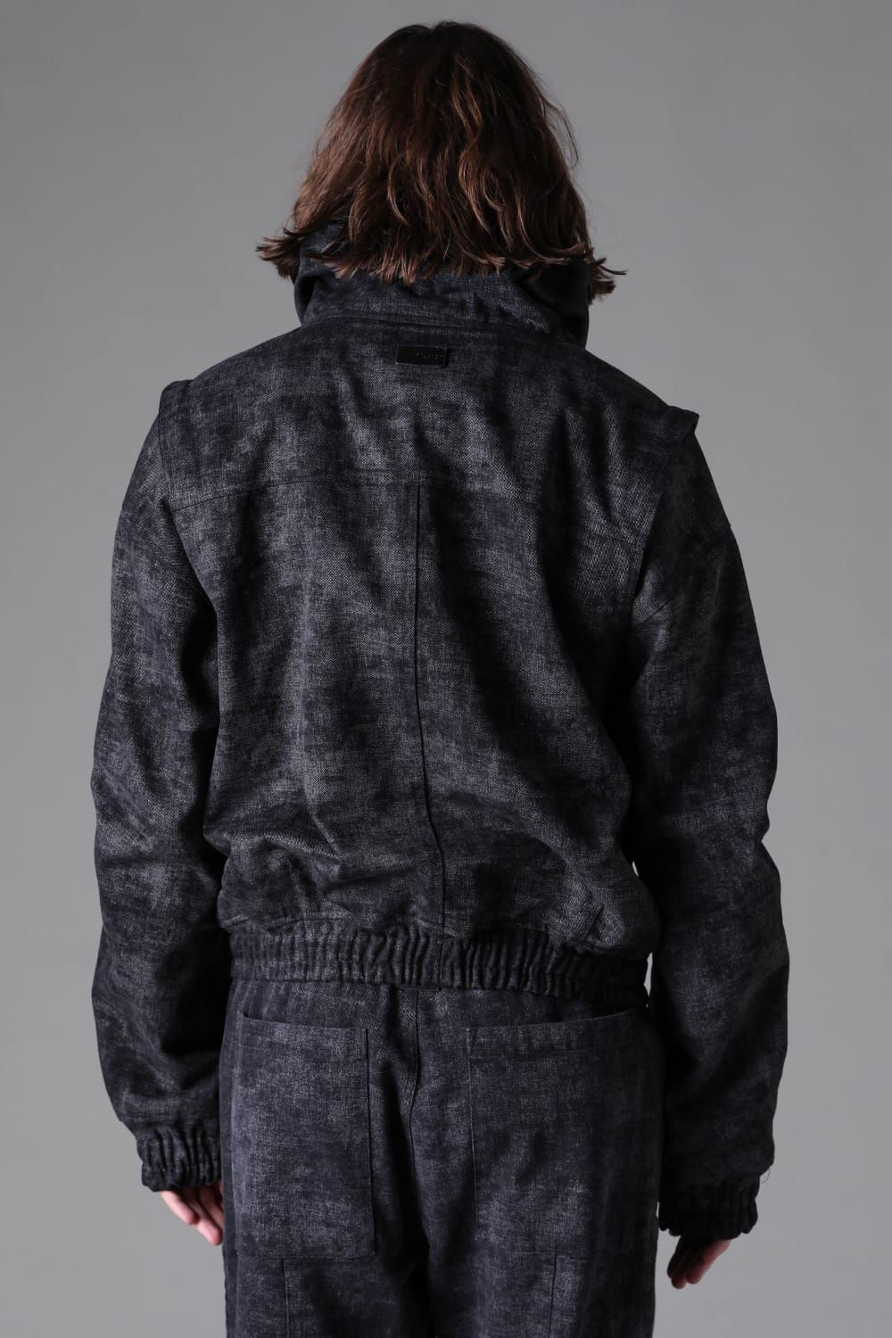 《2026AW先行予約》Synthetic Leather High Neck Blouson "D.Grey" / シンセティックレザーハイネックブルゾン"ダークグレー"