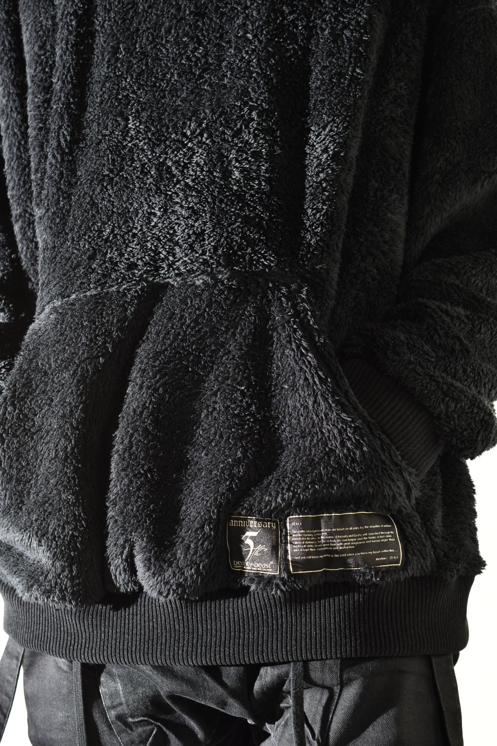Fleece Big Hoodie "Black" / フリースビッグフーディ "ブラック"
