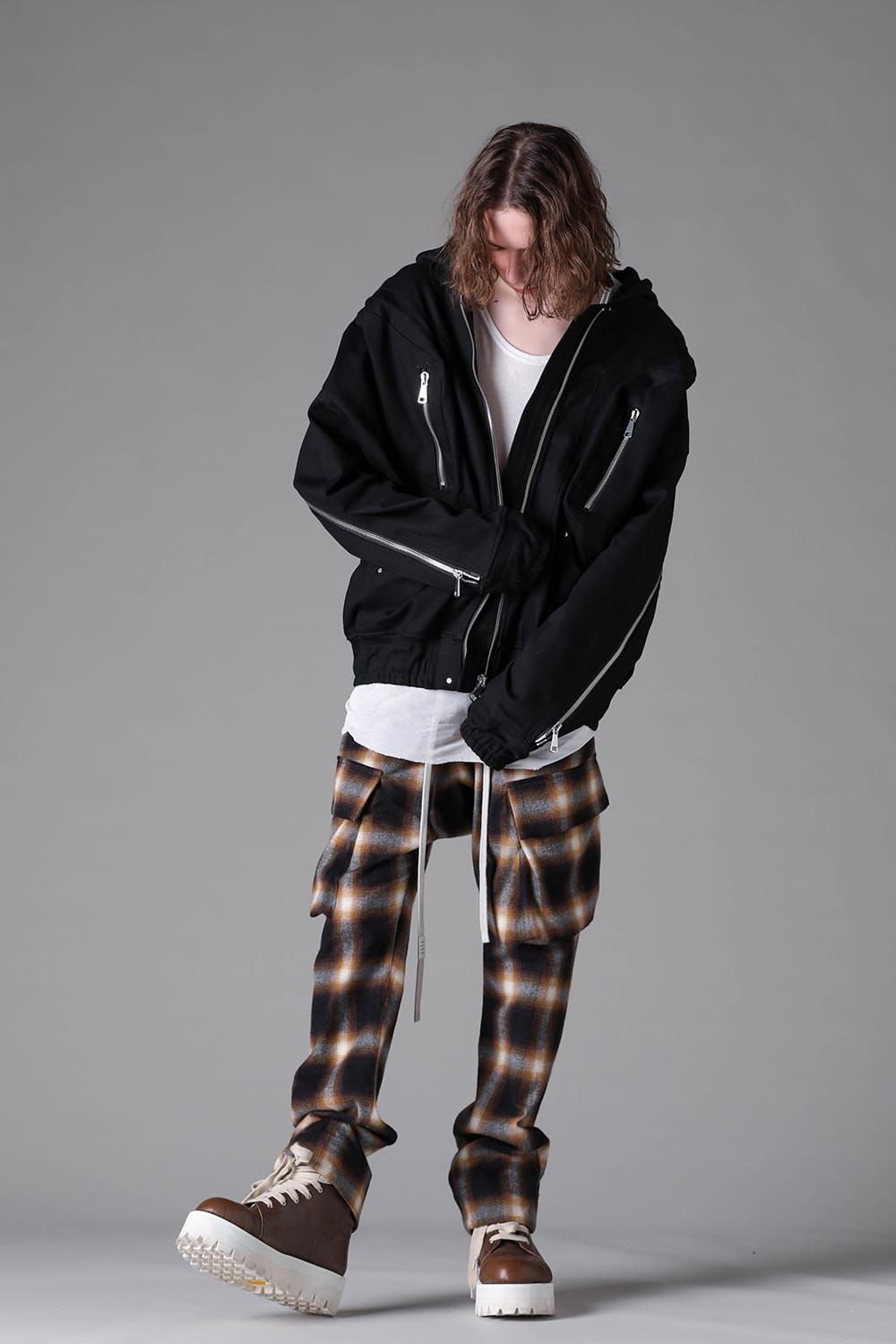 《2026AW先行予約》Denim Zip Hoodie Blouson"Black" / デニムジップフーディブルゾン"ブラック"