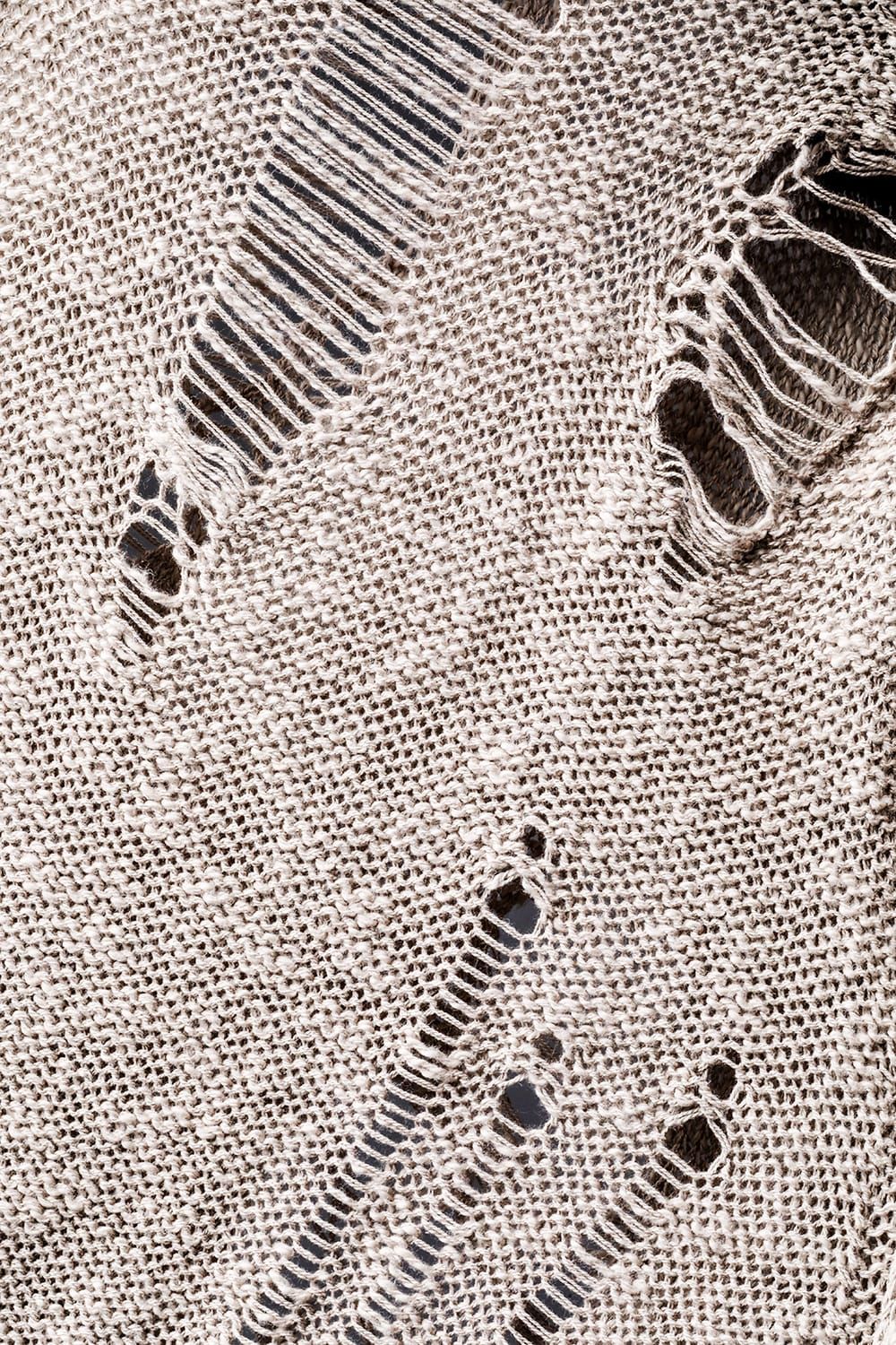 《2027SS先行予約分》3G Damage Knit Pullover "Grey" / 3Gダメージニットプルオーバー"グレー"