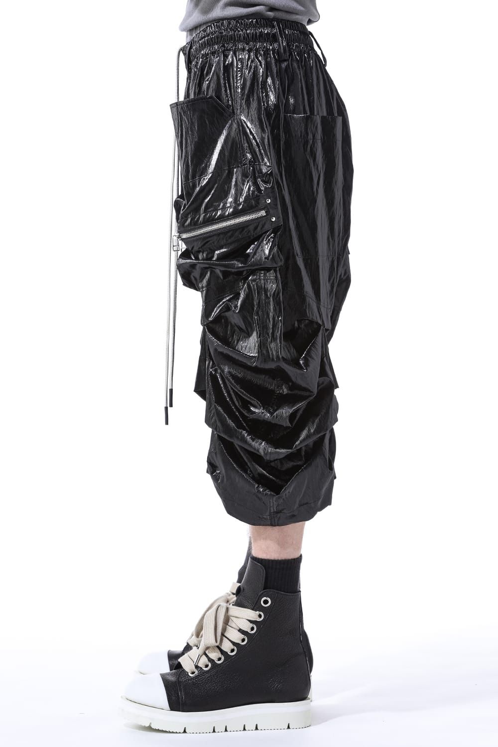 《2027SS先行予約分》 Fat Laces Leather Sneaker Boots "Black × White" / ファットレースレザースニーカーブーツ"ブラック×ホワイト"
