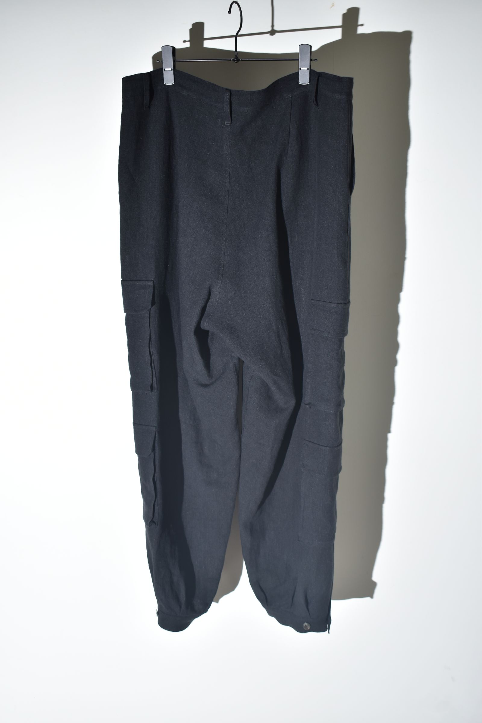 Linen Cargo Pants "Black" / リネンカーゴパンツ"ブラック"