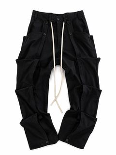 《2027SS先行予約》Side Layered Pants"Black" / サイドレイヤードパンツ"ブラック"