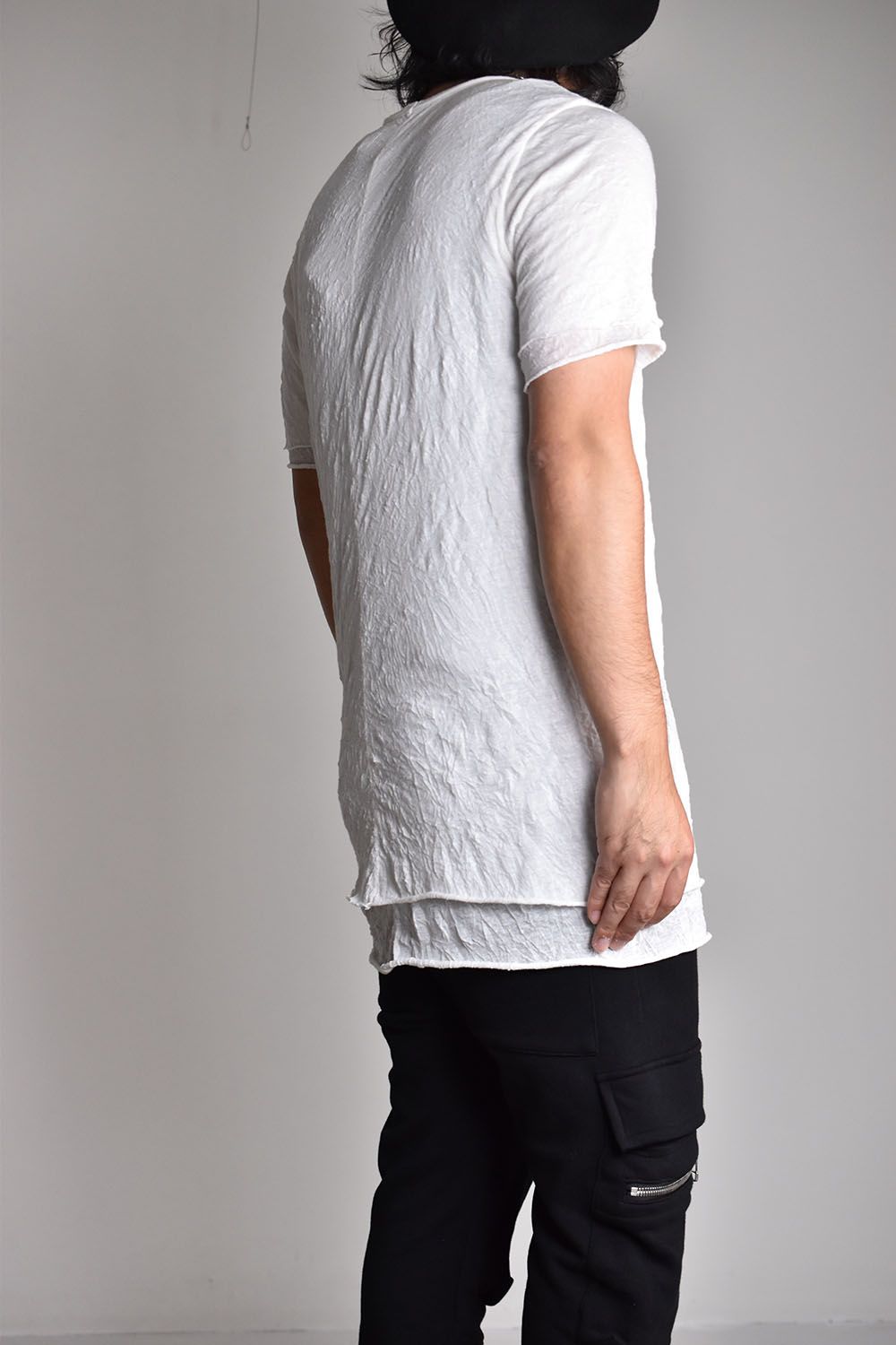《2026SS先行予約》Gauze Washer Layerd V-Neck Tee"BK×WH/IV×GYBG×GY/BK×BK/WH×WH"/ガーゼワッシャーレイヤードVネックTee"