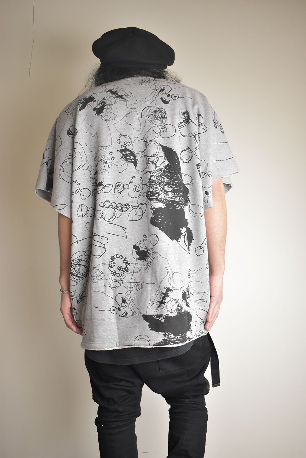 Sweat Oversize Print Pullover"Grey" / スウェットオーバープリントプルオーバー"グレー"