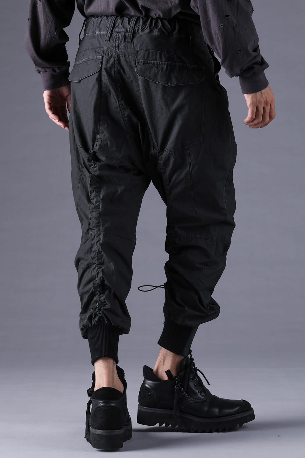 《2027SS先行予約分》Pigment-Coated Parachute Jog Pants"Black" / 顔料コーティングパラシュートジョグパンツ"ブラック"
