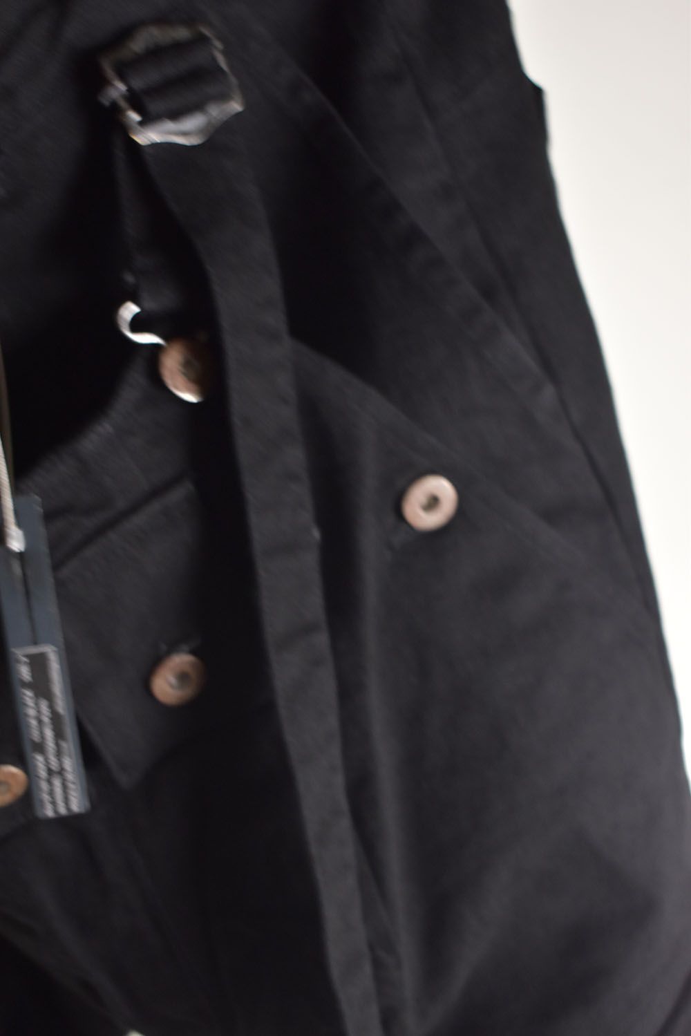 Stretch Denim Salopette Pocket Cargo Jogger Pants "Black" / ストレッチデニムサロペットポケットカーゴジョグパンツ"ブラック"