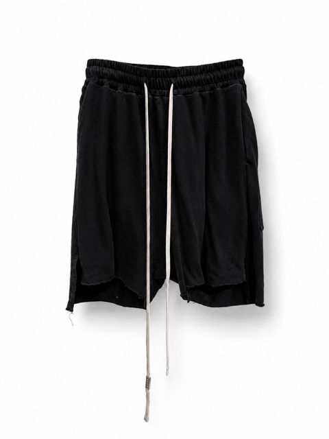 《2027SS先行予約》Lightweight French Terry Side Slit Shorts"Black" / ミニ裏毛サイドスリットショーツ"ブラック"