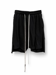 《2027SS先行予約》Lightweight French Terry Side Slit Shorts"Black" / ミニ裏毛サイドスリットショーツ"ブラック"