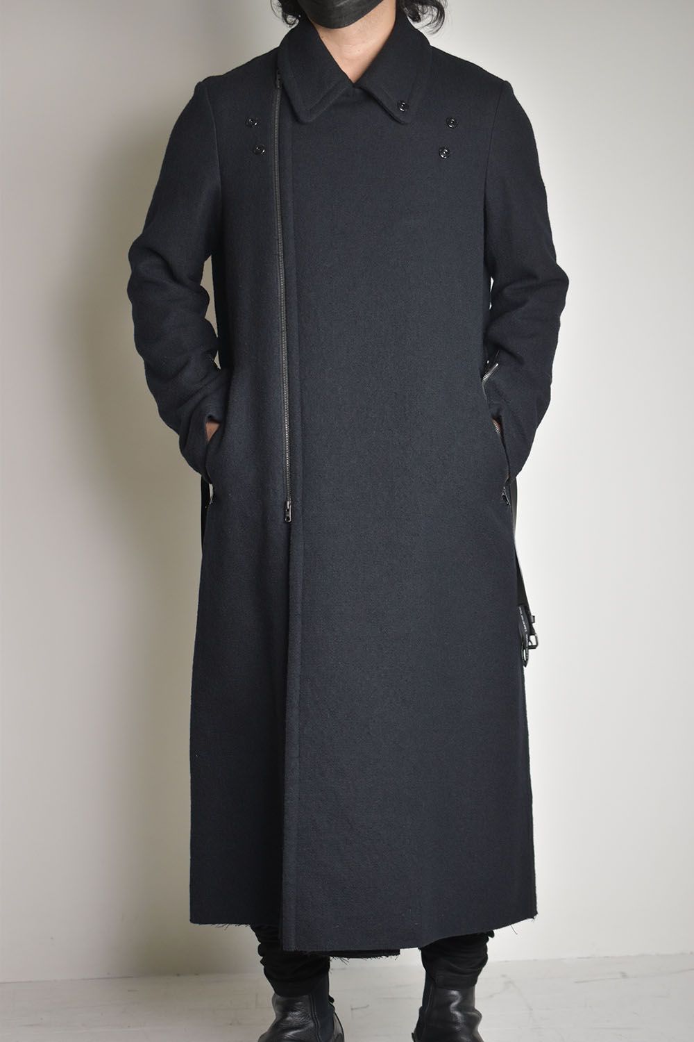 BIKER STYLE LONG COATBlack/バイカースタイルロングコートブラック - 1(S)