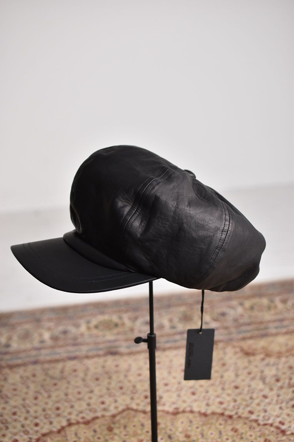 Furniture Leather Casquette"Black"/ファニチャーレザーキャスケット"ブラック"