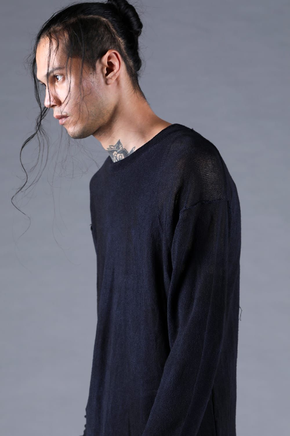 7G Paper Yarn Knit Pullover"Navy" / 7Gペーパーヤーンニットプルオーバー"ネイビー"