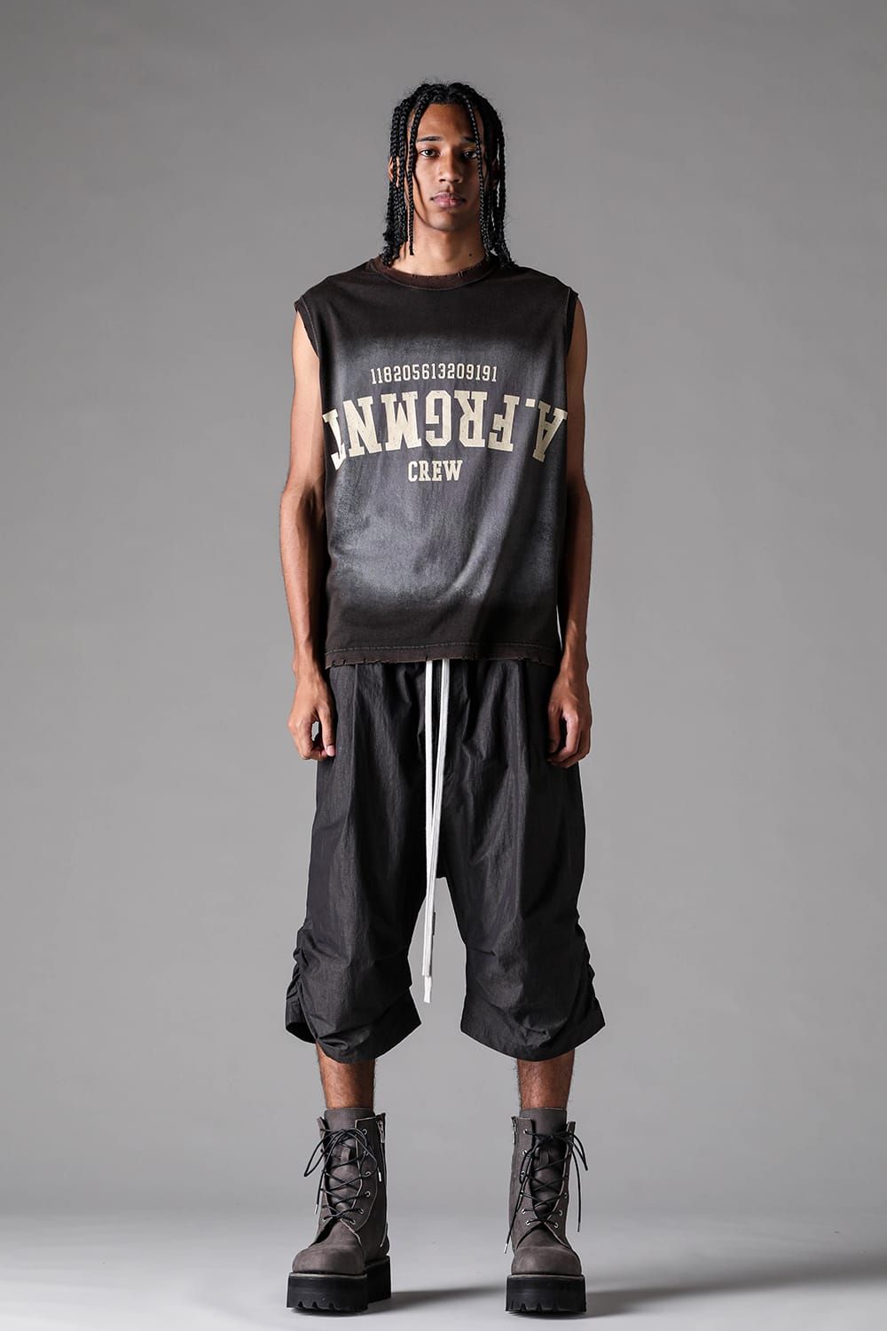 《2027SS先行予約》AFRGMNT Short Tank "Burnt Black / Ecru / Smoky Indigo / Ash Mint " / AFRGMNT ショートタンク"バーントブラック / エクリュ /スモーキーインディゴ /アッシュミント"