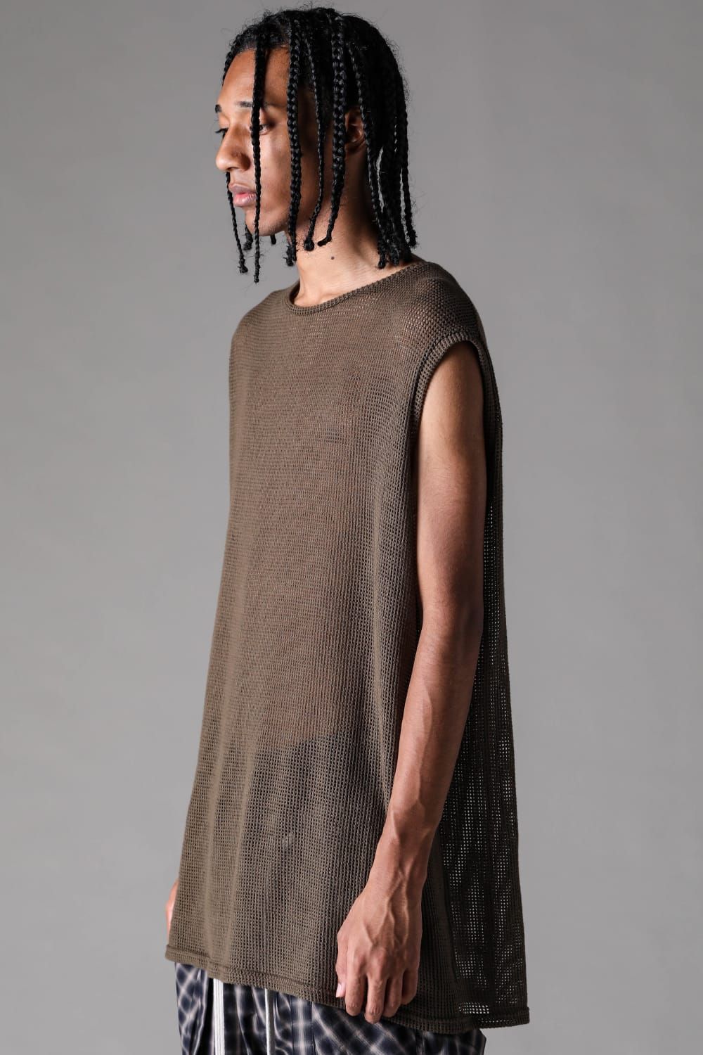《2027SS先行予約》Mesh Tank Top "Olive" / メッシュタンクトップ "オリーブ"
