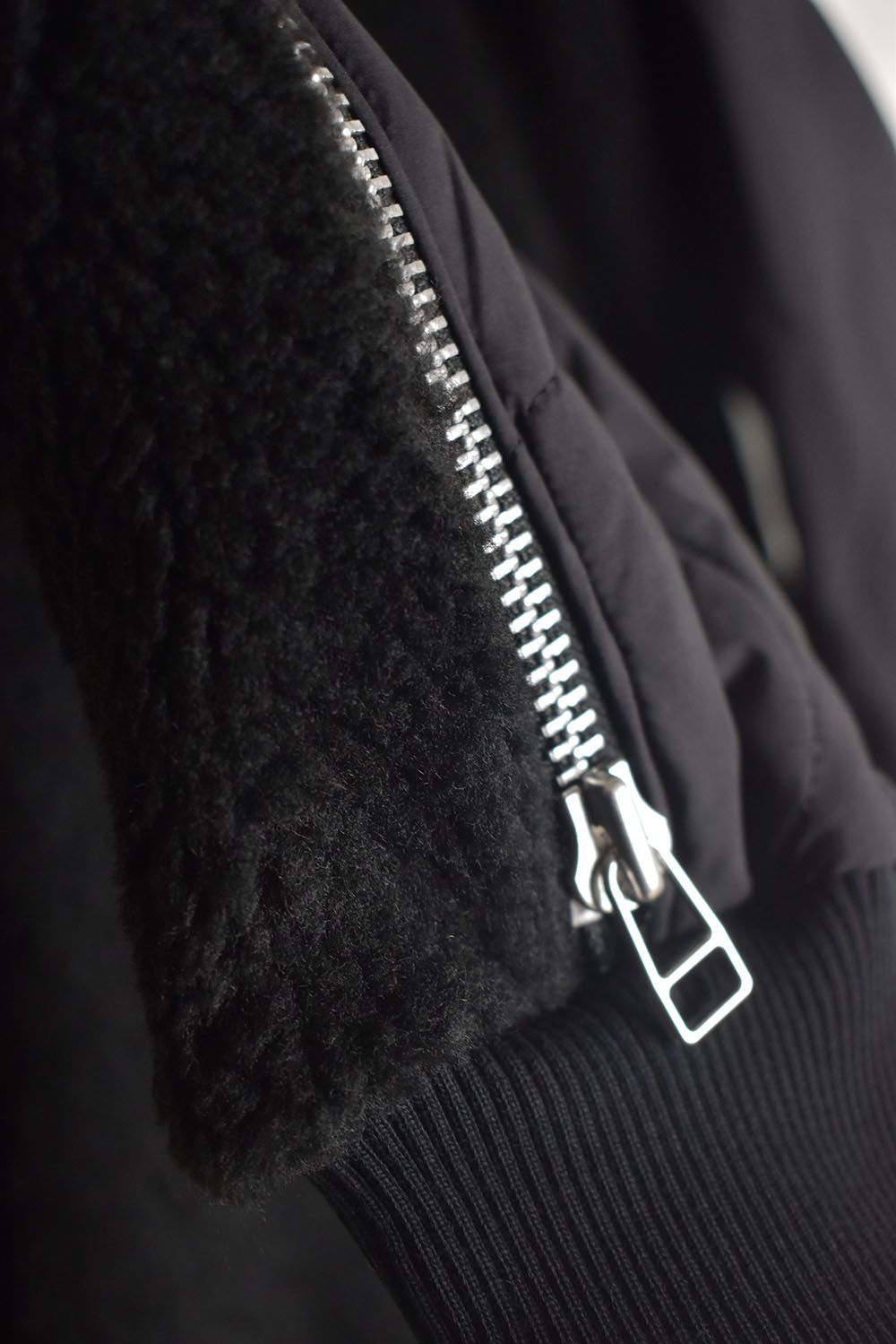 Combination Zip Boa Jersey"Black" / コンビネーションジップボアジャージー"ブラック"