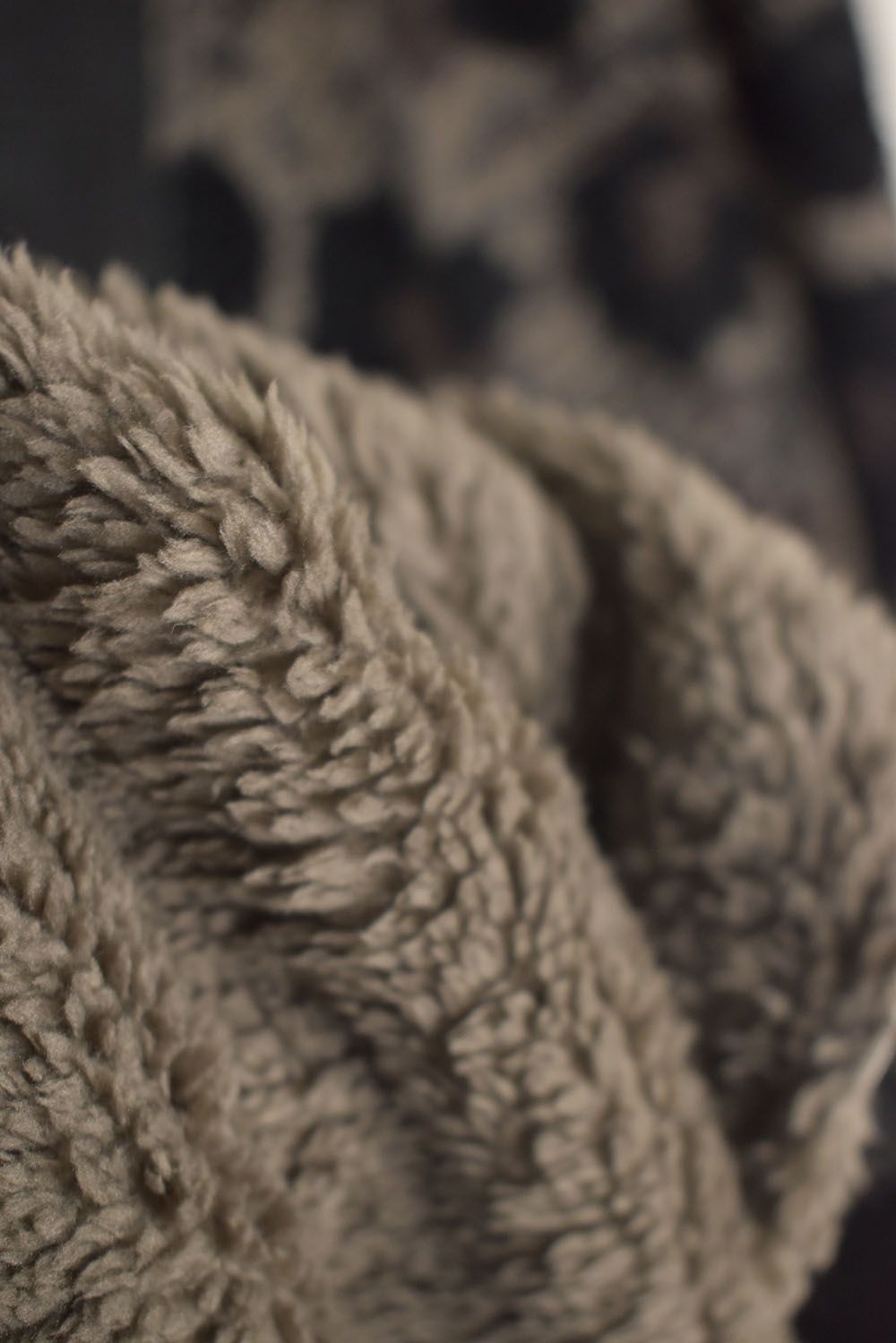 Large Leopard Fleece Cardigan "Dark Leopard" / ラージレオパードフリースカーディガン"ダークレオパード"