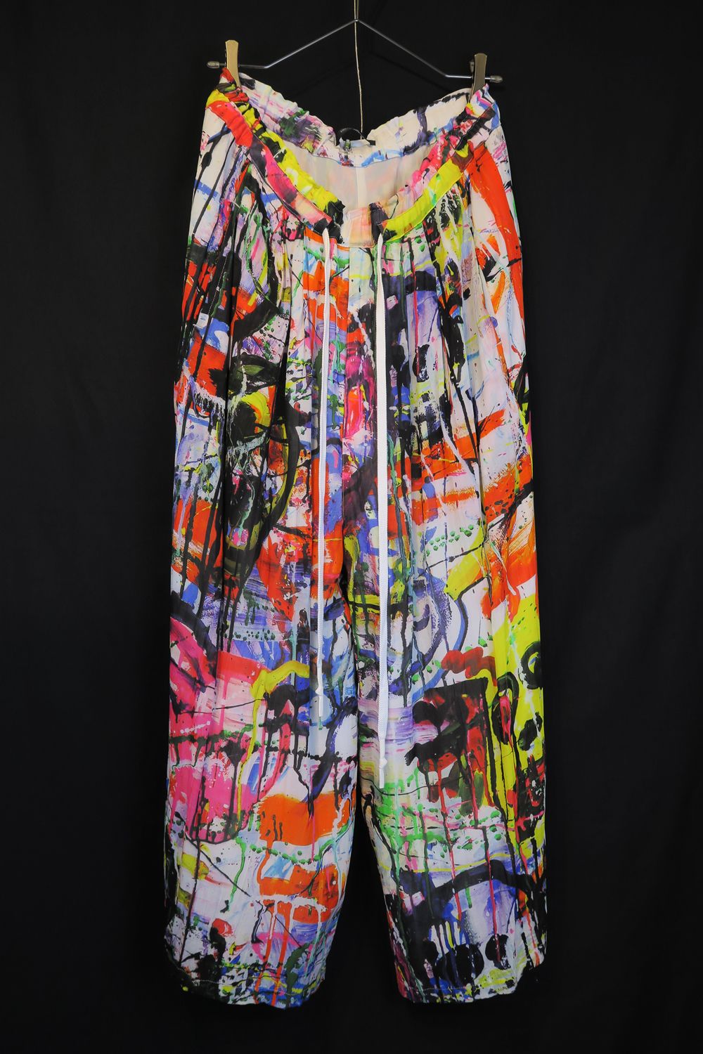Rayon Chiffon Inkjet Print Wide Cropped Easy Pants"Color Print" / レーヨンシフォンインクジェットプリントワイドクロップドイージーパンツ"カラープリント"