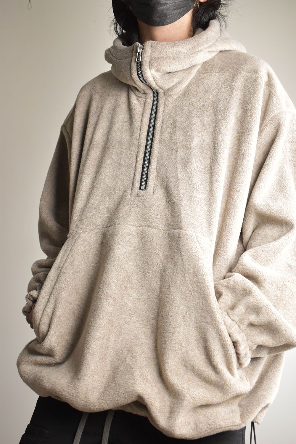 Fleece Hoodie"Beige" / フリースフーディ"ベージュ/"