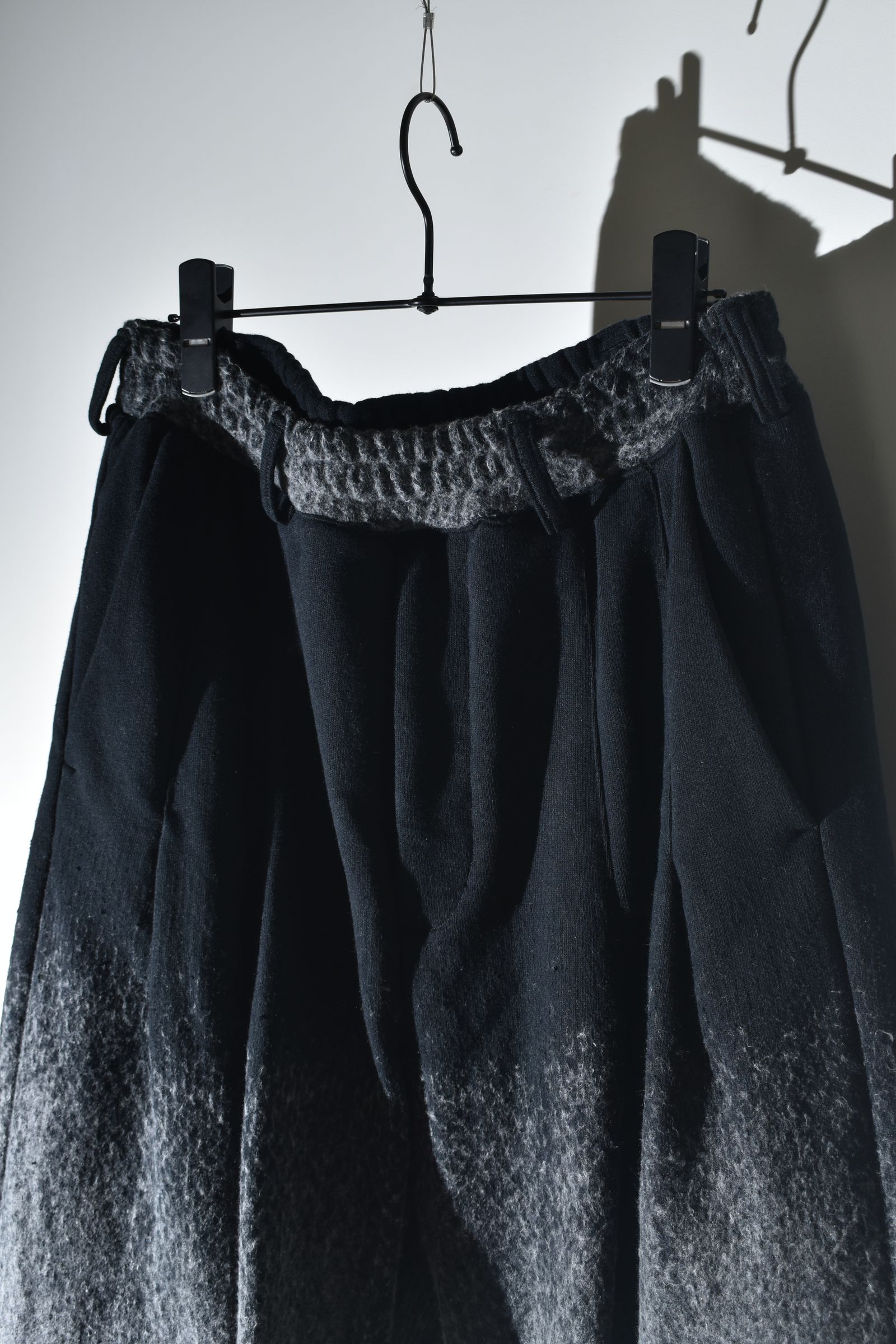 Gradient Needle Punch Sinflap Baggy Pants "Black Based" / グラデーションニードルパンチシンフラップバギーパンツ"ブラックベース"